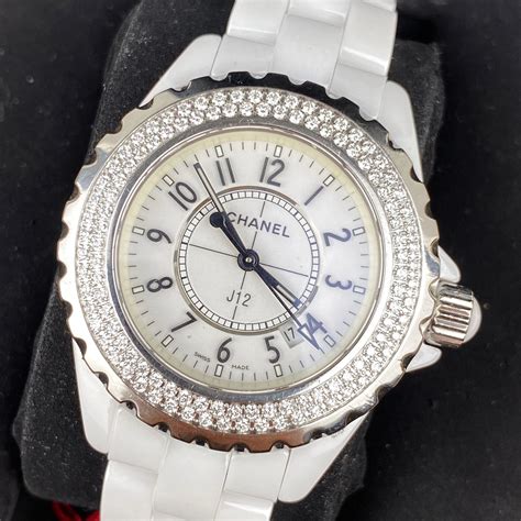 ceramic chanel j12|j12 Chanel watch with diamonds.